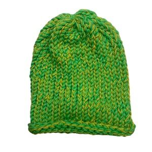 Hand knit crochet beanie